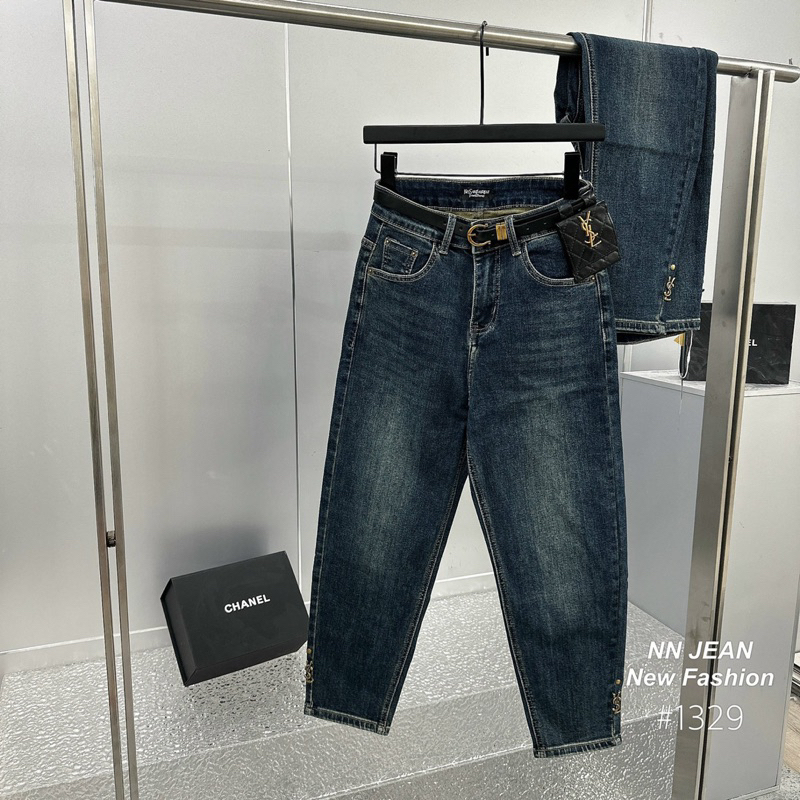 Quần jeans bò dáng baggy Ysll hàng QCL1