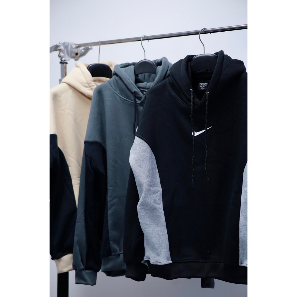 Áo hoodie Nike thêu chất nỉ bông cotton cao cấp dày dặn chuẩn form nam nữ i hình form rộng M201 Latizia.vn
