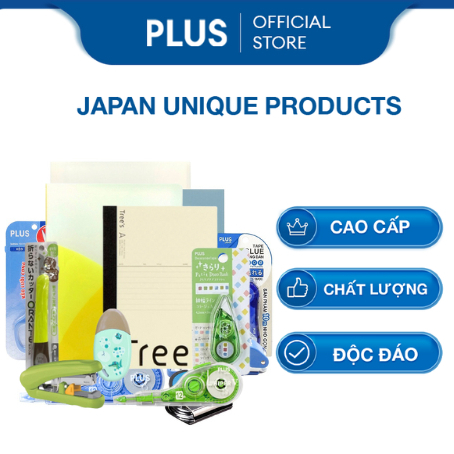 Bộ Dụng Cụ Học Sinh, Văn Phòng PLUS Đặc Biệt 7 Món - Thiết Kế Độc Đáo Đẹp Mắt - Màu Xanh Lá