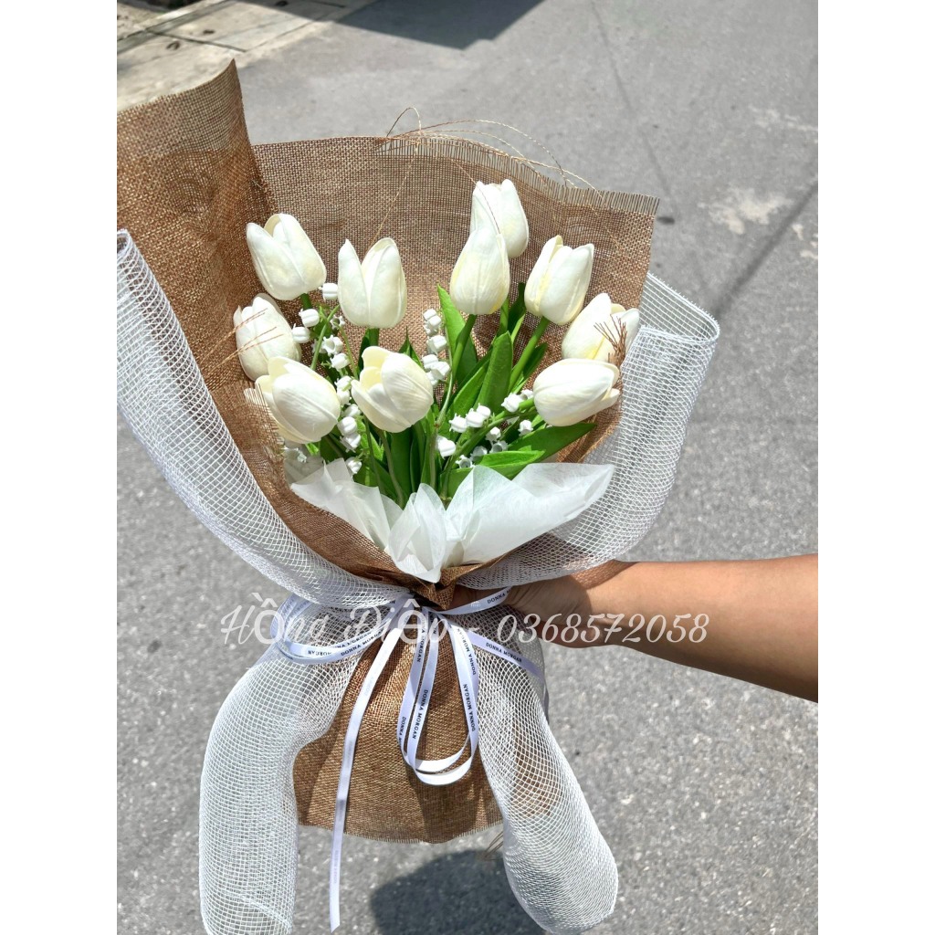 [Hoa Hồng Điệp] Bó hoa Tulip mix linh lan, hoa cưới, quà tặng các dịp lễ, ngày kỷ niệm, valentine 14/2, 20/10, 8/3...