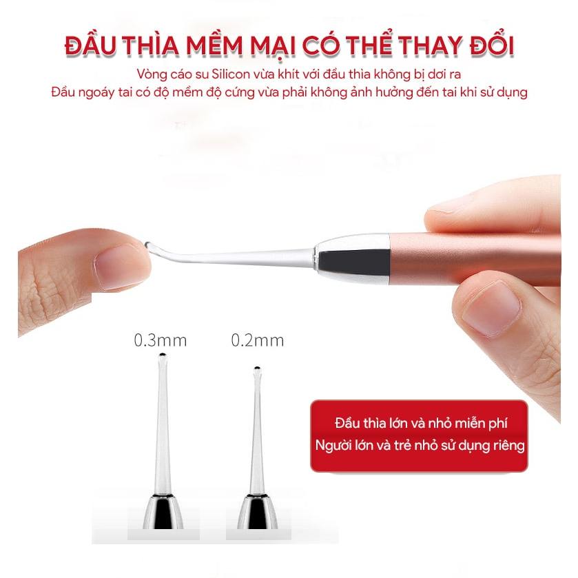 Lấy ráy tai, ngoáy tai có đèn cho bé Bộ dụng cụ lấy ráy tai cao cấp - Pabyhoop