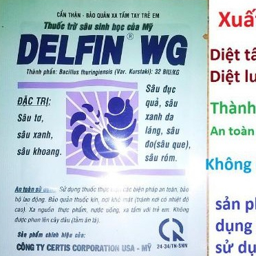 Chế phẩm sinh học DELFIN 32WG  gói 50 gram - Trừ sâu tơ sâu xanh sâu k