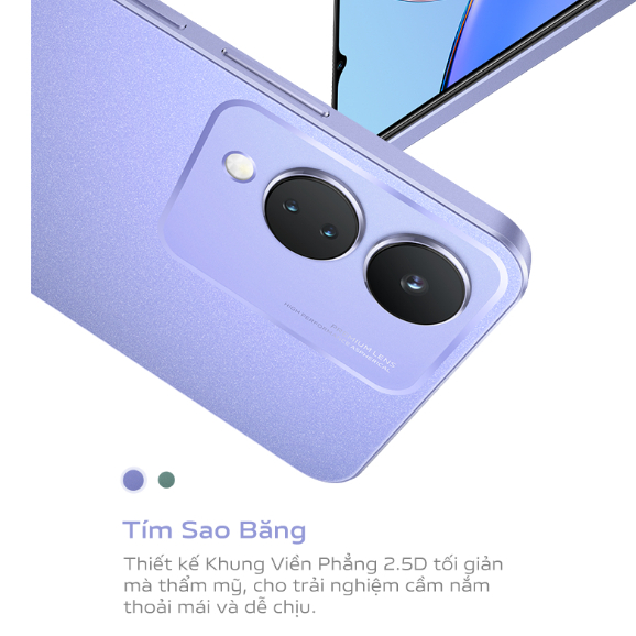 Điện thoại vivo Y17s - Tím Sao Băng - Hàng Chính Hãng - Camera 50MP | BigBuy360 - bigbuy360.vn