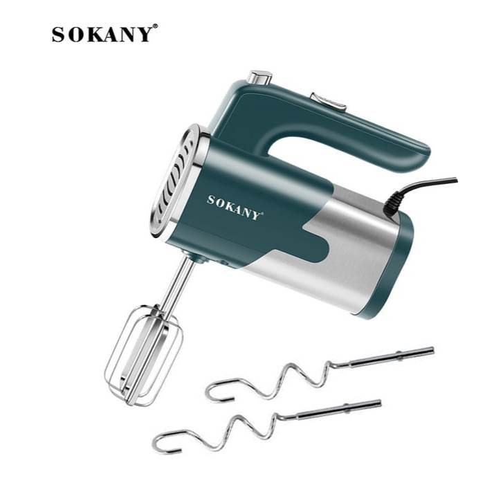 Máy Đánh Trứng Cầm Tay SOKANY SK6621- Máy Đánh Trứng, Tạo Bọt Cafe, Trộn Bột Làm Bánh Với Công Suất 800W Kèm 4 Đầu