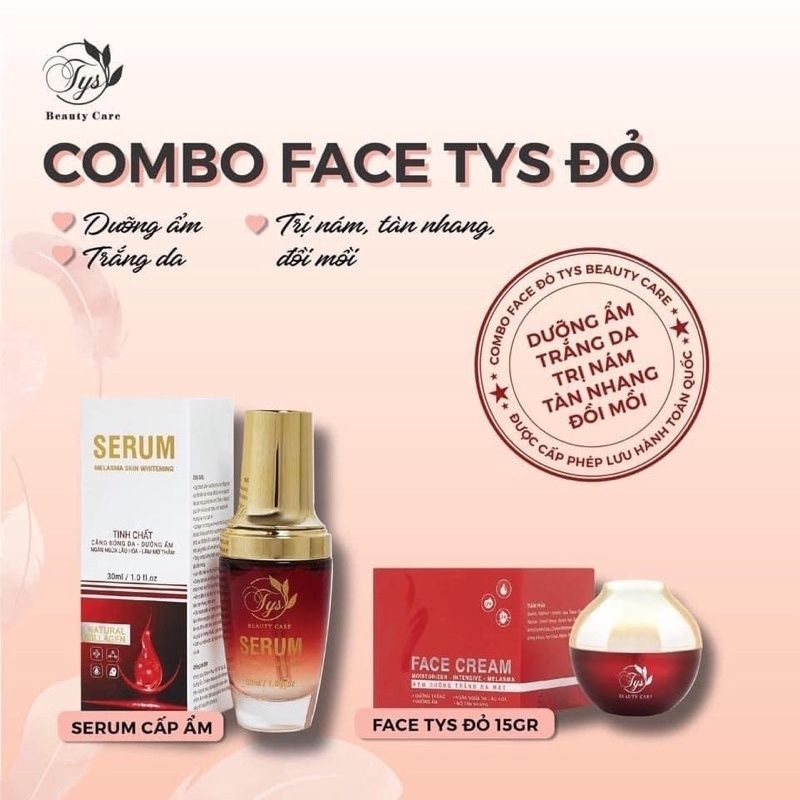 COMBO SERUM FACE ĐỎ TRẮNG DA, T.RỊ NÁM TÀN NHANG - KÈM QUÀ