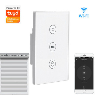 Đóng Mở Cửa Cuốn Wifi+Blutooth Tuya Qua Điện Thoại, Công Tắc Cửa Cuốn Wifi Thông Minh Hẹn Giờ Điều Khiển Cửa Cuốn Từ Xa