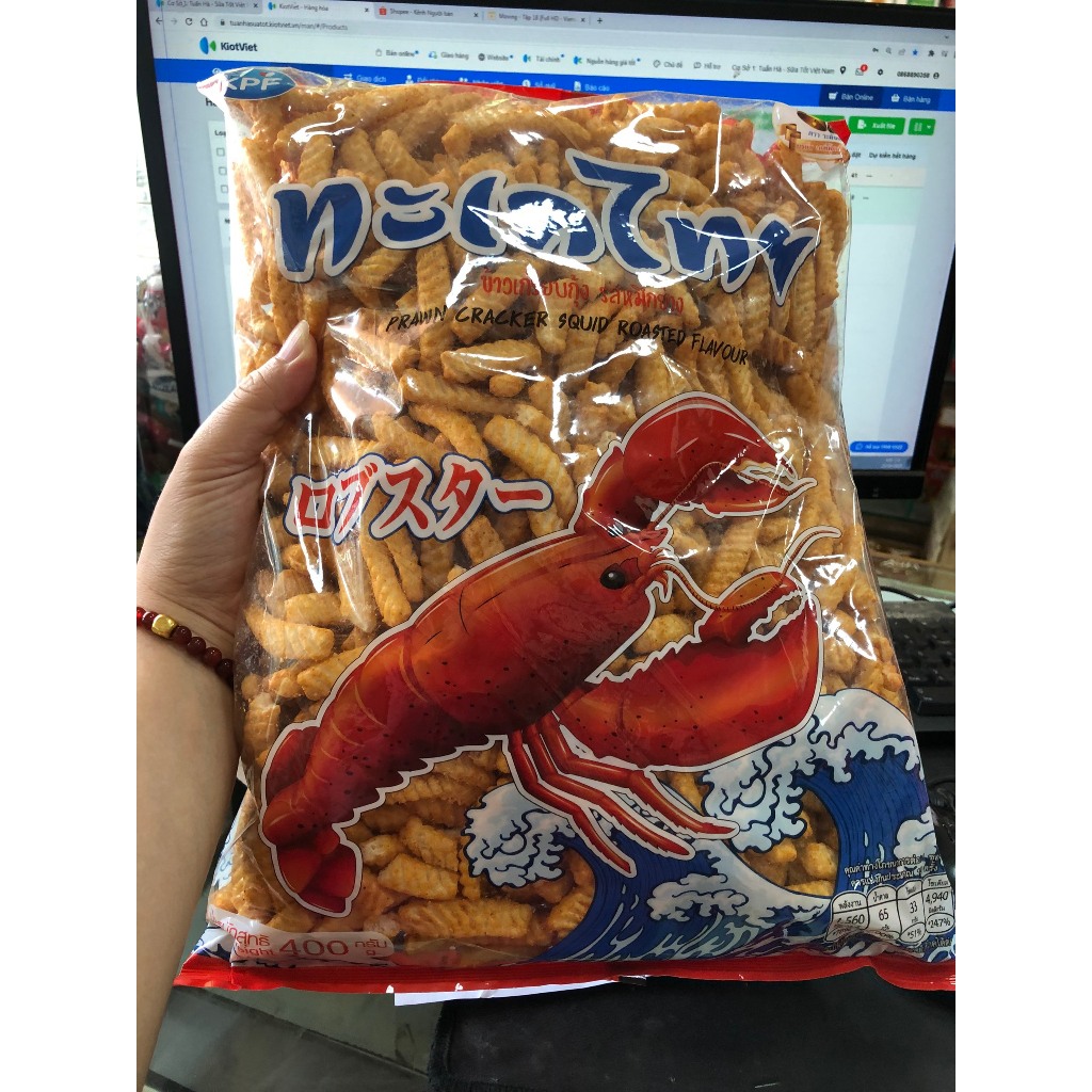 Bim Bim vị Mực, tôm Thái Lan gói 400g