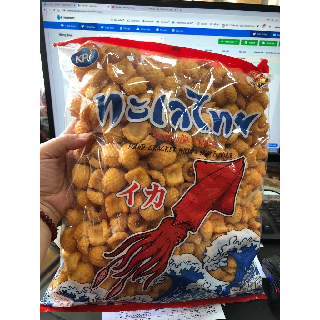 Bim Bim vị Mực, tôm Thái Lan gói 400g