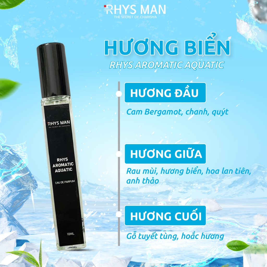Nước hoa nam RHYS MAN lịch lãm, đẳng cấp, lưu hương tới 12h 10ml/chai