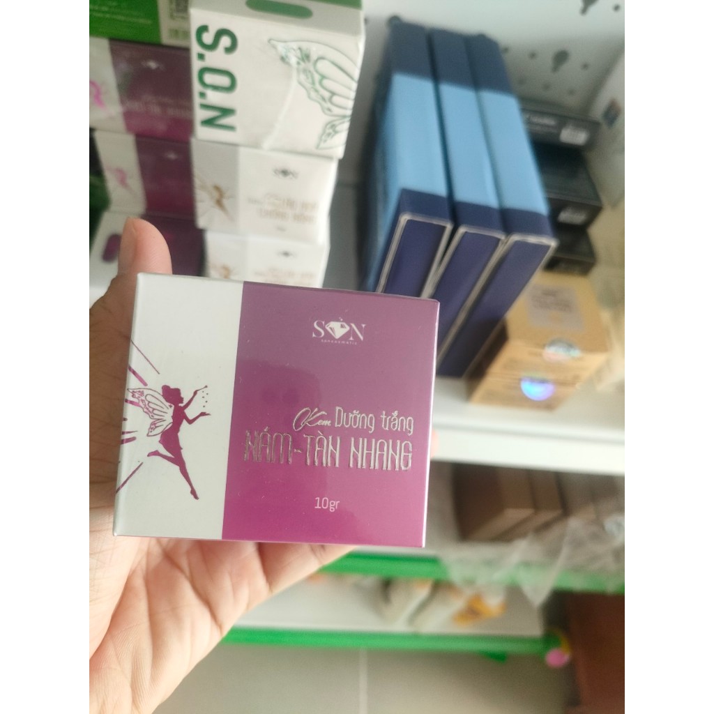 Kem Dưỡng Trắng Da Mờ Nám Tàn Nhang SON - Hộp Màu Tím 10g