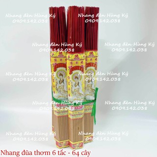 Nhang đũa thơm hiệu phật bà 6 tấc khoảng 64cây