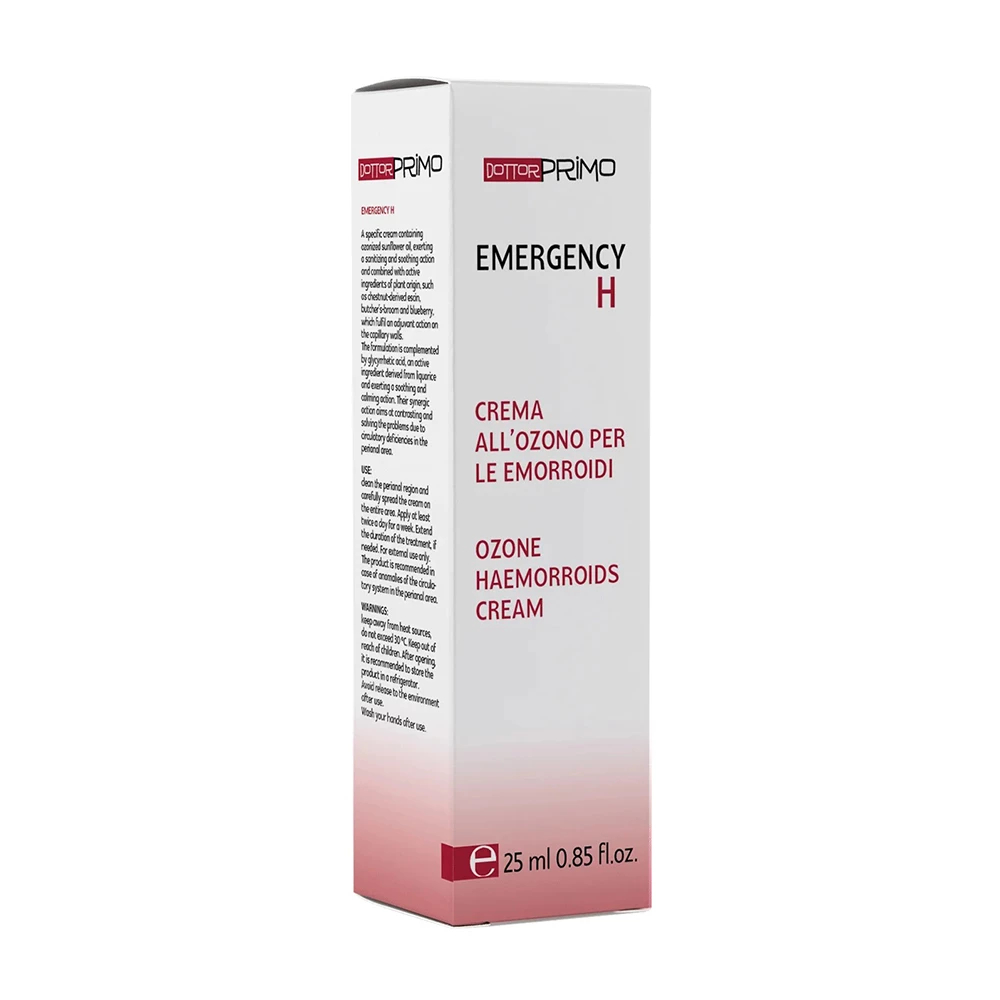 Kem Bôi Trĩ Dottorprimo Emergency H - Hỗ Trợ Giảm Đau Rát, Ngứa, Nứt Hậu Môn (Tuýp 25ml)