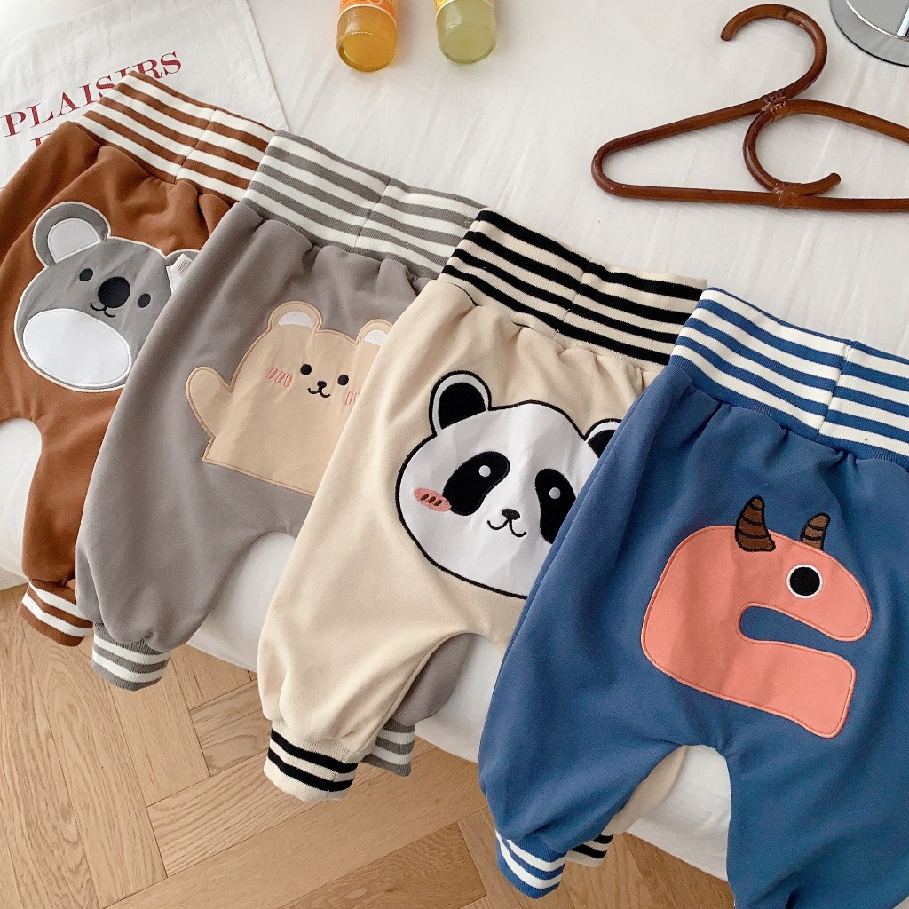 Quần Nỉ Thú Lót Bông Panda Mẫu Mới Quần Nỉ Bé Trai Bé Gái Từ 7Kg Đến 20Kg Thời Trang Trẻ Em Dâu Store
