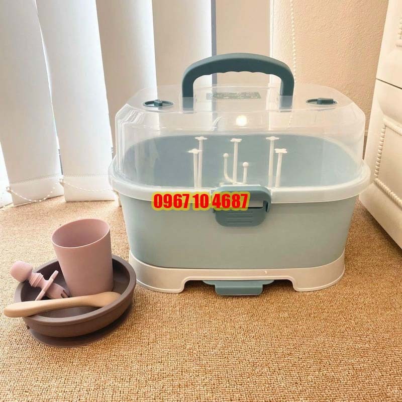 Giá úp bình sữa Holla cao cấp có nắp đậy vệ sinh cho bé HL-1589