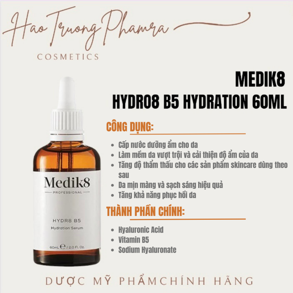 Serum B5 Medk8 serum phục hồi cấp ẩm Medik8 Hydr8 B5 Hydration 60mli