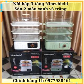 Nồi hấp đồ ăn đa năng 2 tầng 3 tầng Nineshield KB-3001, Nồi hấp điện đa năng Nineshield dung tích lớn 22L chính hãng