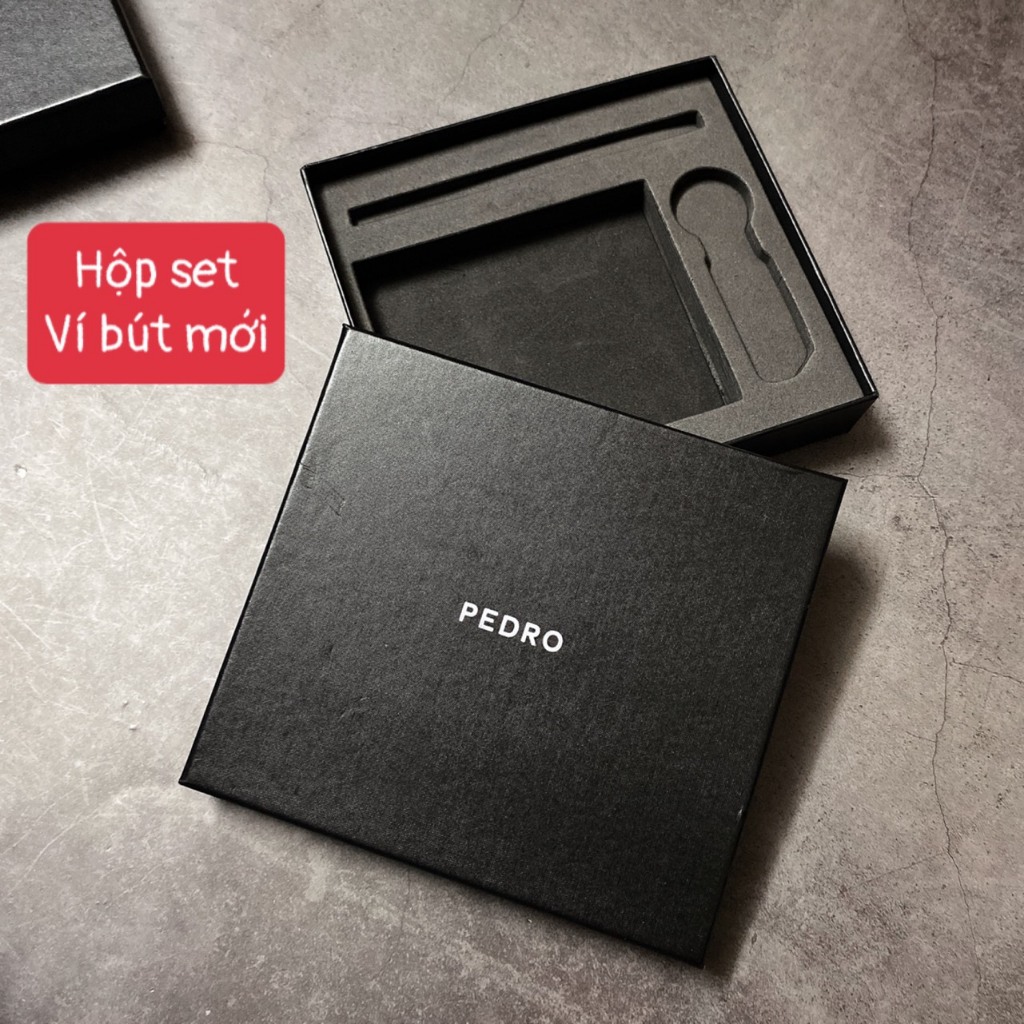 Set ví nam Pedro xuất xịn kèm bút và khóa SP04