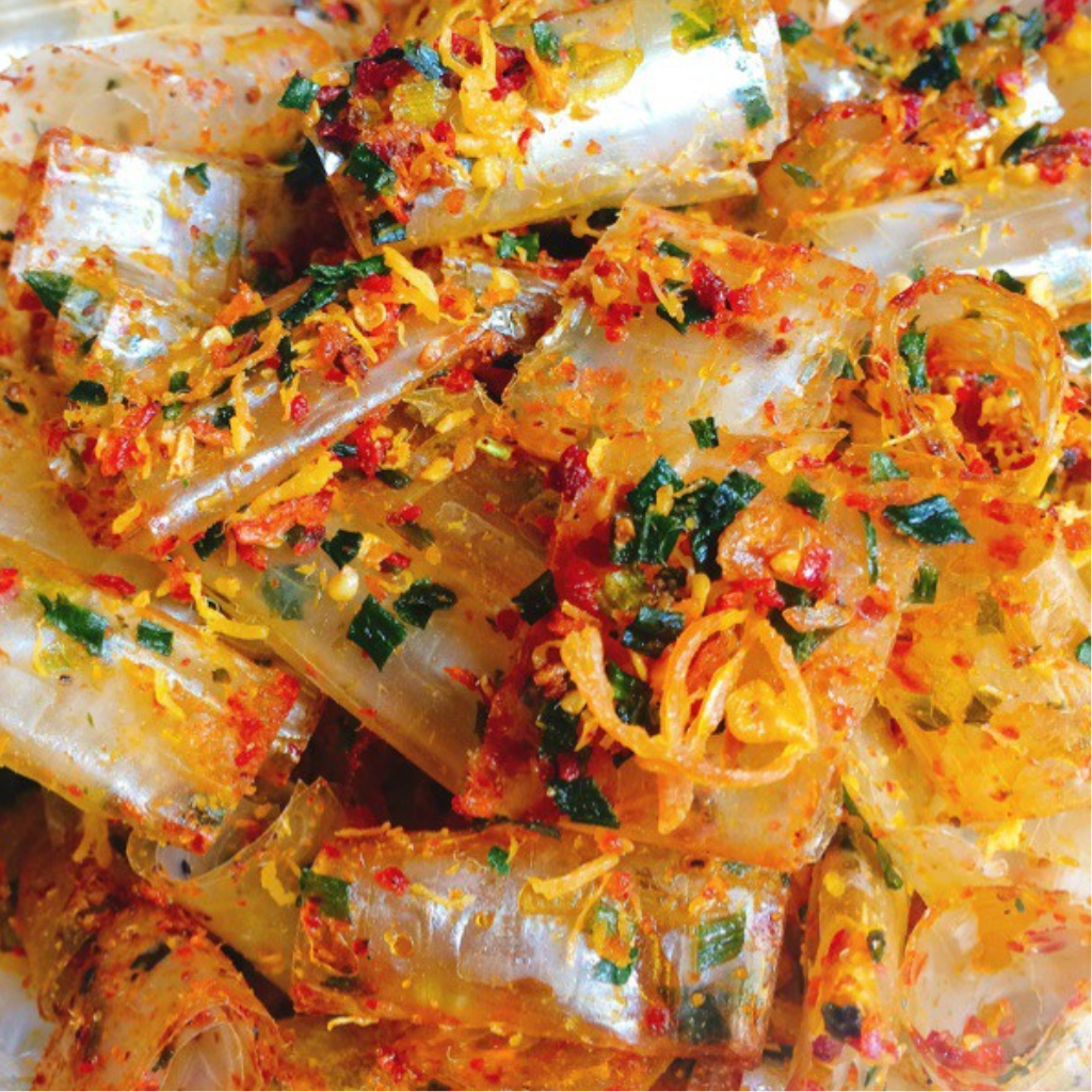 A07 Bánh tráng cuộn tép hành, bánh tráng sa tế cuộn tôm hành Tây Ninh Loại 1