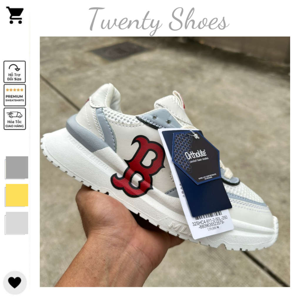 Giày Sneaker NY In 3D Đế Tách 2 Lớp Tăng Chiều Cao Hàng Cao Cấp Full Box Bill