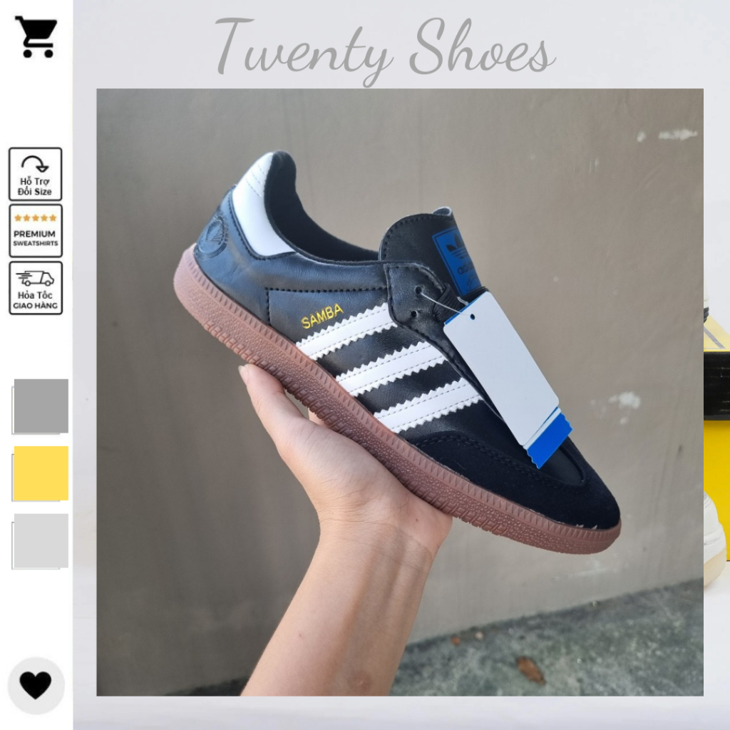 Giày Adidas_Samba,Giày Adidas Trắng Đen Đi Học Dành Cho Nam Nữ Full Box Bill