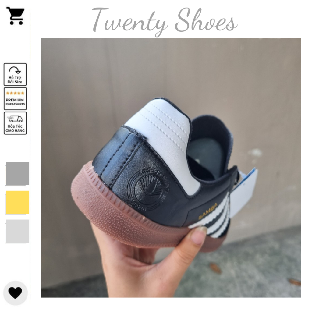 Giày Adidas_Samba,Giày Adidas Trắng Đen Đi Học Dành Cho Nam Nữ Full Box Bill