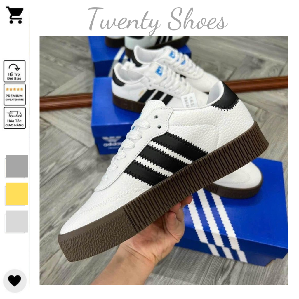 Giày Adidas_Samba,Giày Adidas Trắng Đen Đi Học Dành Cho Nam Nữ Full Box Bill