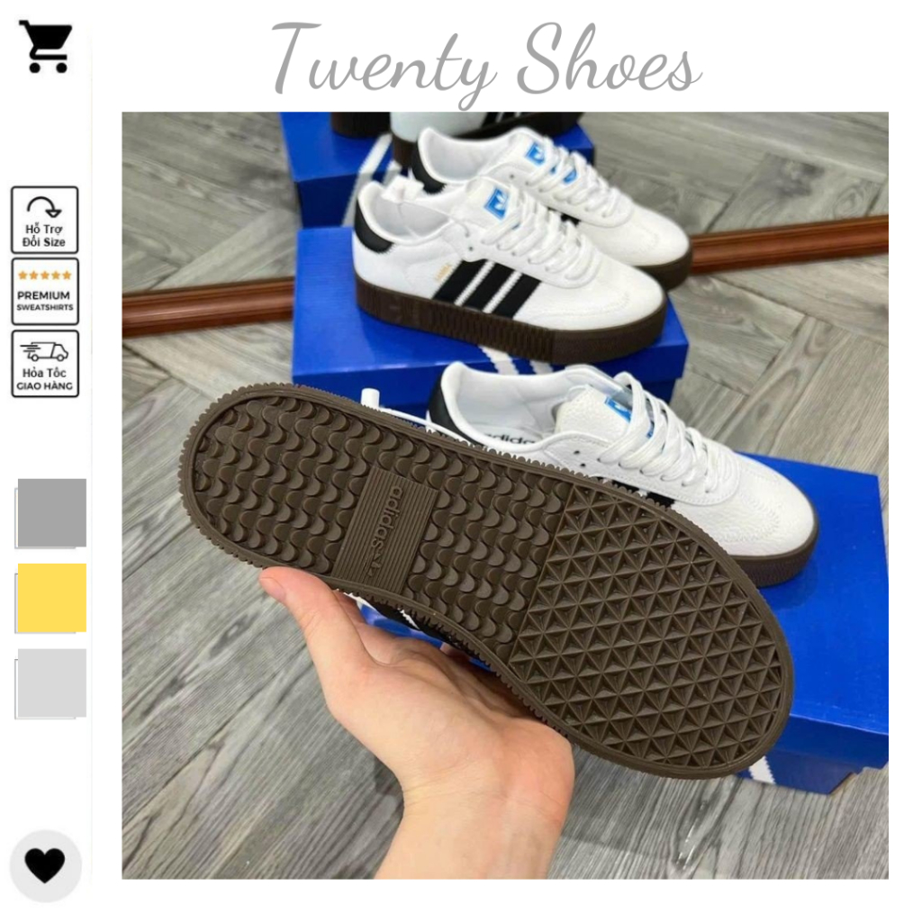 Giày Adidas_Samba,Giày Adidas Trắng Đen Đi Học Dành Cho Nam Nữ Full Box Bill
