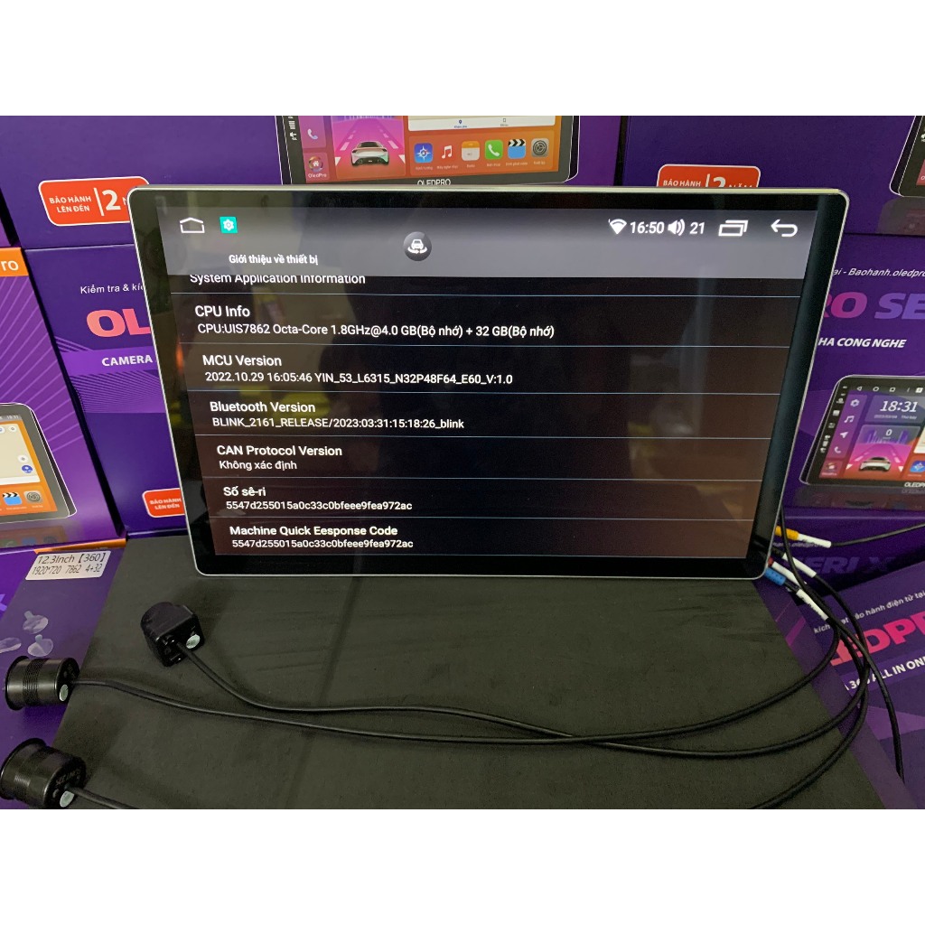 Màn Hình DVD Android Ô Tô 0LEDPR0 PREMIUM 13 inch liền cam 360 SONY hàng cao cấp bảo hành 18 tháng, TẶNG VIETMAP S2 BQ