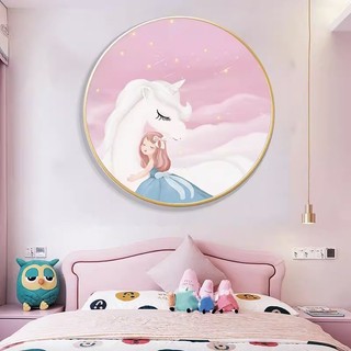 Tranh Tròn Tráng Gương Treo Phòng Ngủ Cho Bé / Decor Phòng Khách / Khu Vực Làm Việc