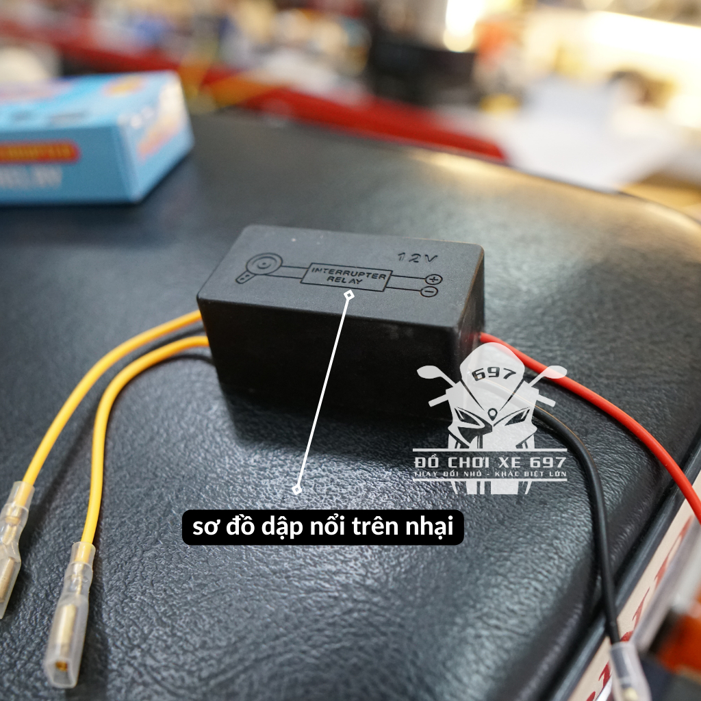 Nhại còi gắn xe máy, xe điện, ô tô. Dùng điện 12v, Chip nhại còi siêu bền cắm như zin