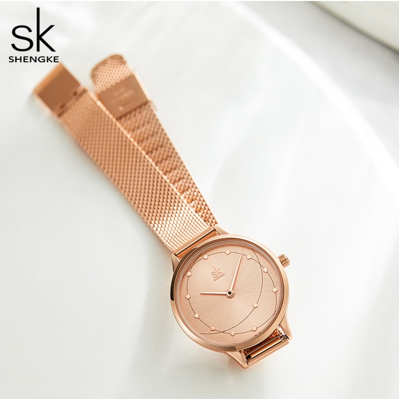 Đồng Hồ đeo tay nữ Shengke đồng hồ pin nữ SK Đeo Tay 0142 Kiểu Mới Dành Cho Nữ 30mm