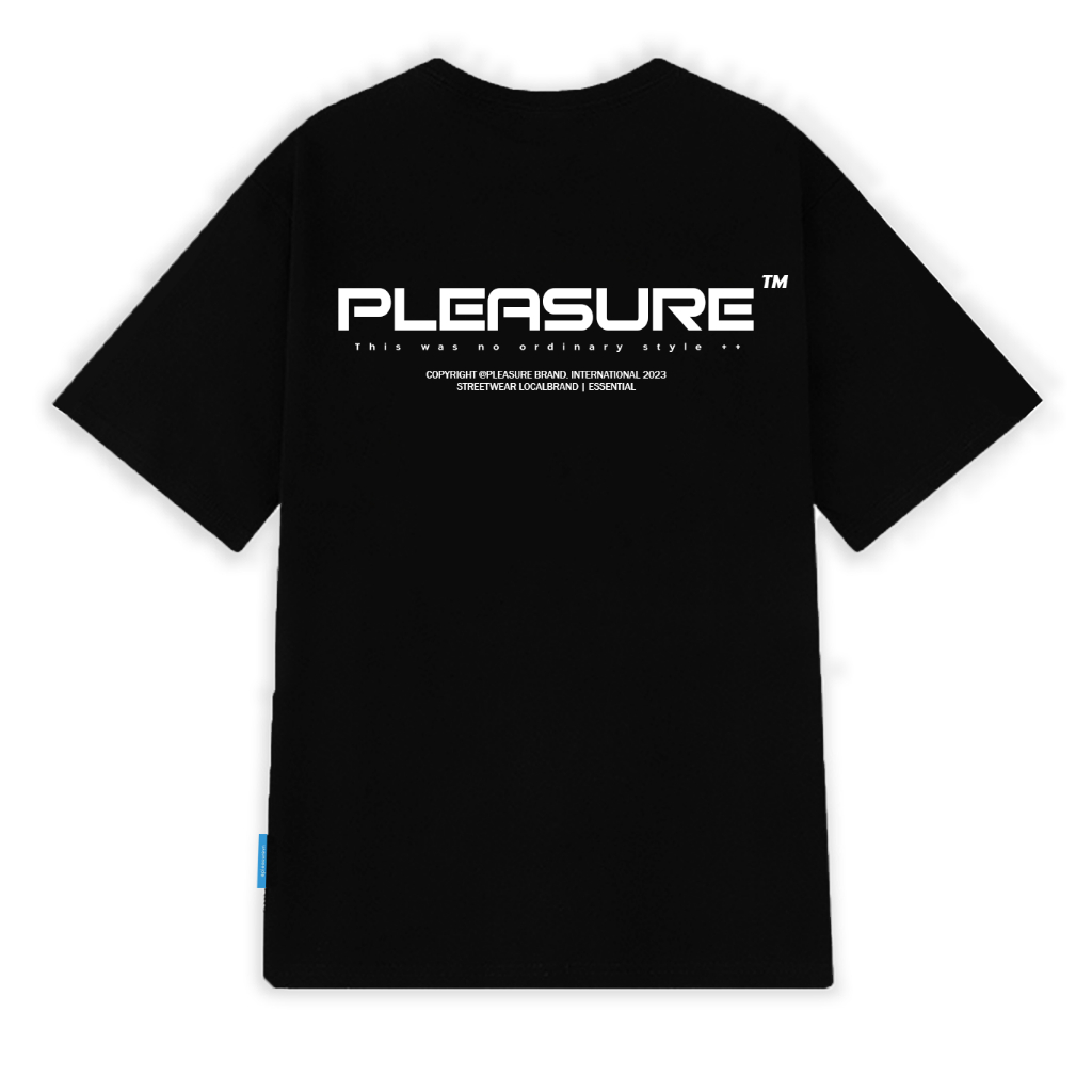 Áo thun oversize , Áo phông Pleasure Hình In Tráng Gương Unisex nam nữ Cotton 2 chiều oversize form rộng PLEASURE BRAND