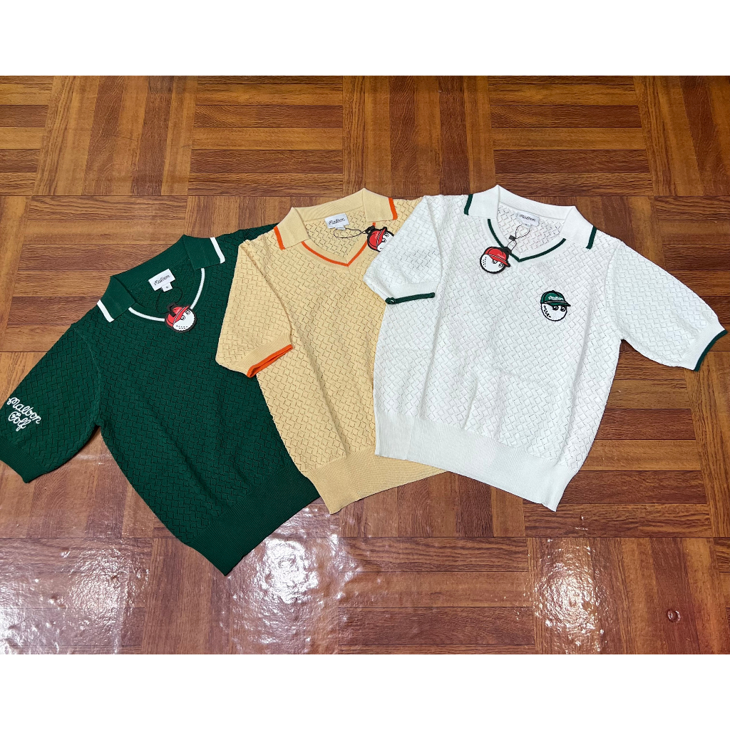 Áo chơi golf Malbon nữ cộc tay thoáng mát phong cách thể thao AN012