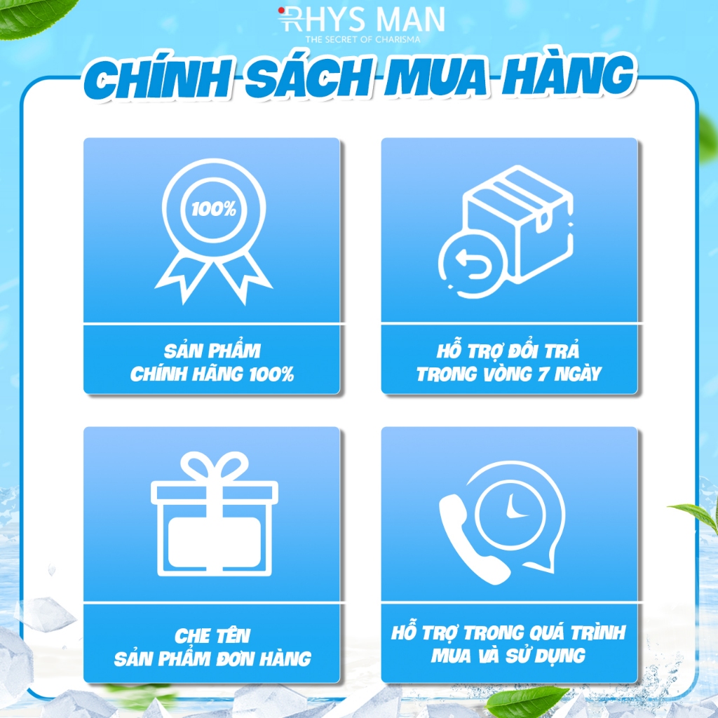 Bộ Quà Tặng Nam - Sữa tắm gội nam Rhys Legend hương nước hoa 350 ml & Sữa rửa mặt nam Rhys Coconut Fresh 100ml