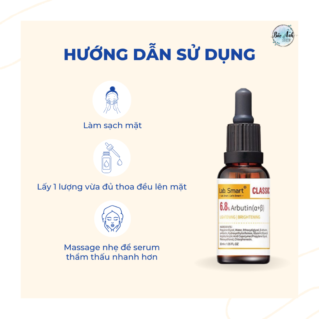 Tinh chất serum 6.8% Arbutin Dr.Hsieh Labsmart 30ml dưỡng trắng da, mờ thâm, làm đều màu da