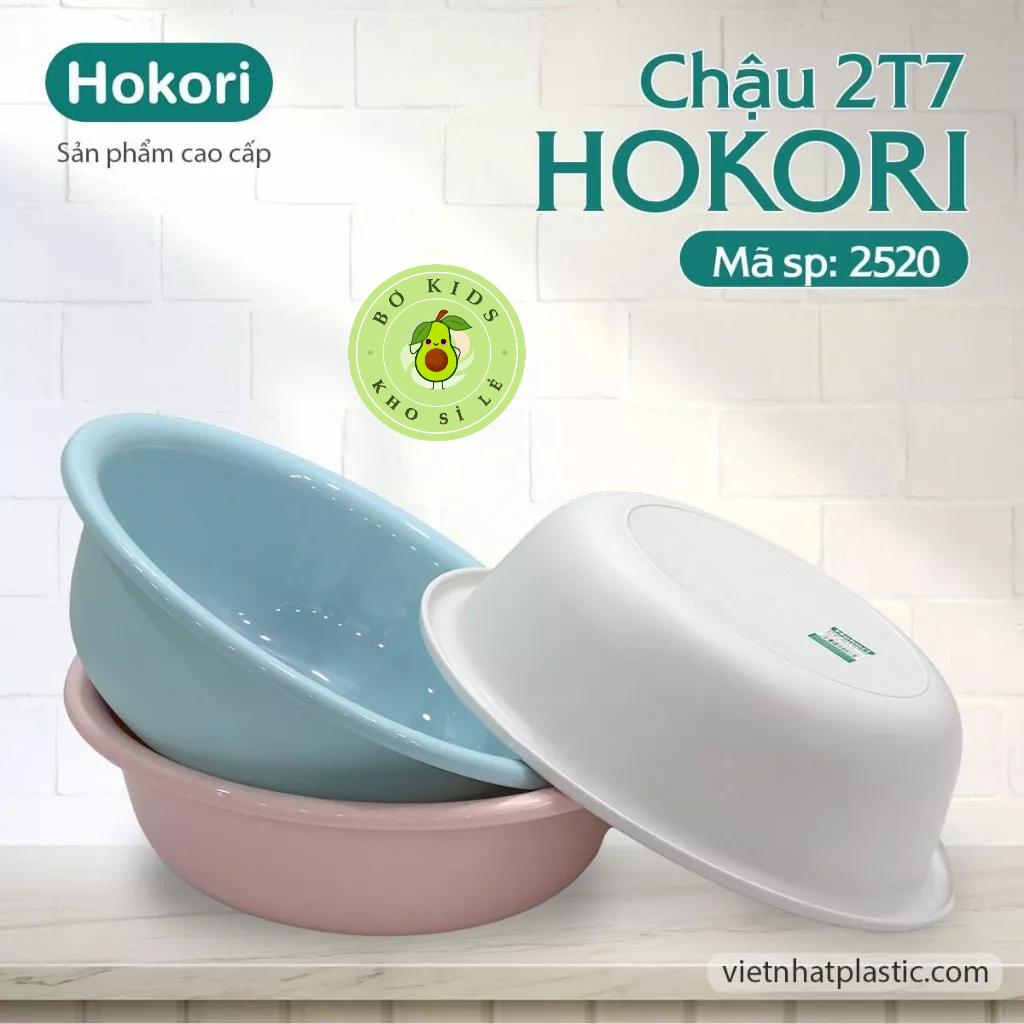 Chậu rửa mặt cao cấp Hokori Việt Nhật Thau rửa mặt cao cấp màu sắc xinh xắn
