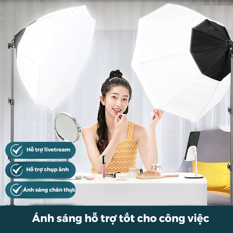 Bộ Đèn Studio Đa Giá Hỗ Trợ Chụp Ẩnh, Livetream, Quay Phim Chuyên Nghiệp - Kèm Bóng 150w - Chính Hãng HD Design