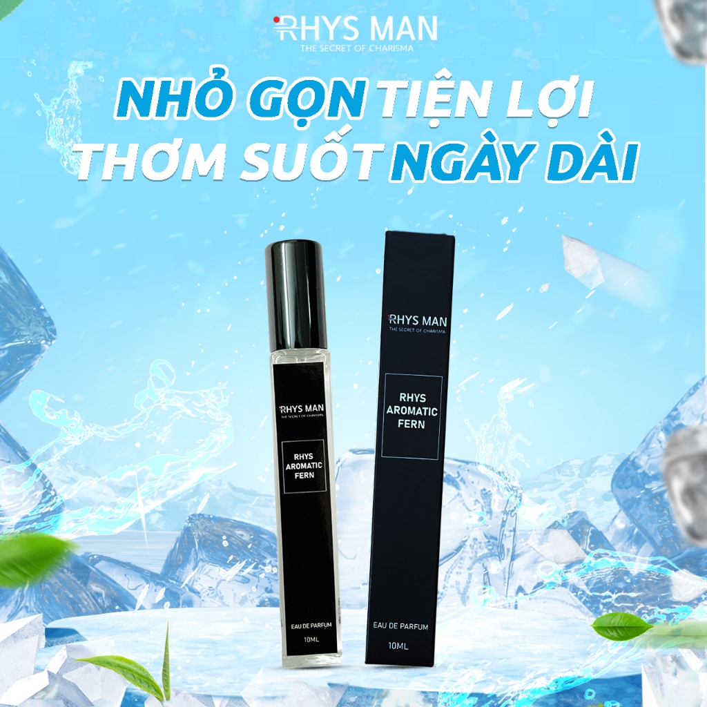 Nước hoa Unisex RHYS MAN Rhys Aromatic Fern hương hoa cỏ lãng mạn 10ml