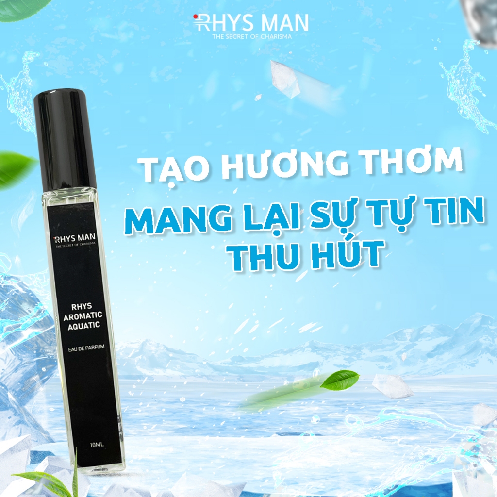 Nước hoa RHYS MAN Rhys Aromatic Aquatic hương biển tươi mát, thanh lịch 10ml