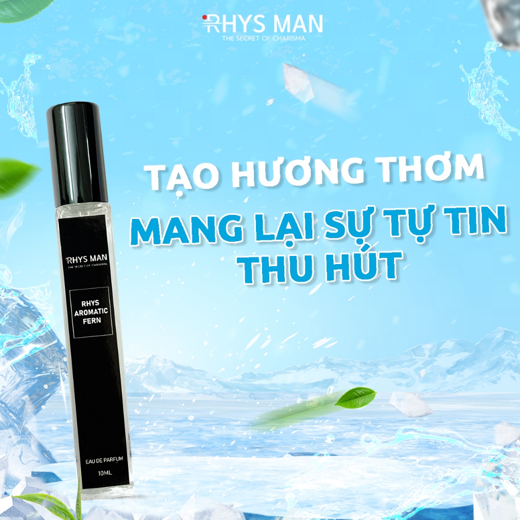 Nước hoa Unisex RHYS MAN Rhys Aromatic Fern hương hoa cỏ lãng mạn 10ml