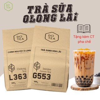 Combo 2 gói trà oolong chính nguyệt và trà xanh hoa lài pha chế trà trái cây và trà sữa,1kg - Dotea