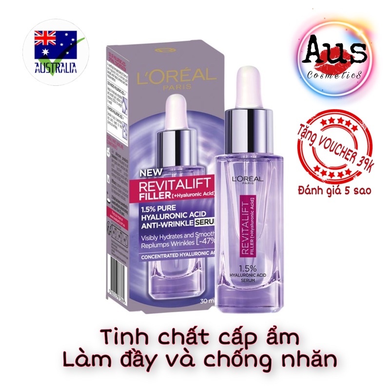 Serum siêu cấp ẩm & giảm nếp nhăn Revitalift Pure Hyaluronic Acid 1.5% 30ml