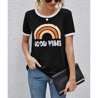 Áo thun f21 viền trăng in f21