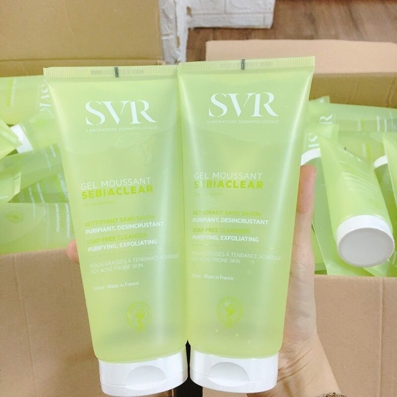 Gel rửa mặt SVR Sebiaclear Gel Moussant cho da dầu mụn làm sạch nhẹ nhàng Lybyn
