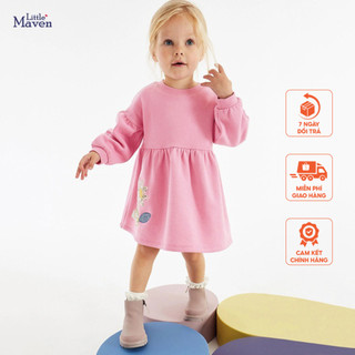 Váy hồng hoa thỏ Little Maven thời trang trẻ em từ 2-7 tuổi LMS1692