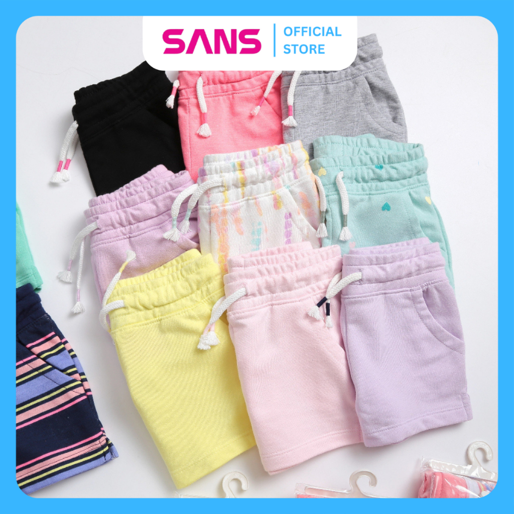 Quần short nhí C@T & J@ck bé gái 6-18kg chất da cá mềm mại