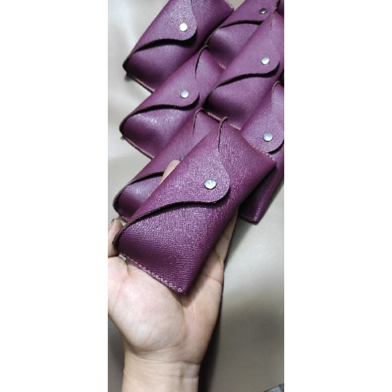 Bao kính da thật khâu tay thủ công