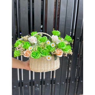 Nhánh cỏ điểm hoa cúc( dùng trang trí bó hoa , giỏ hoa)