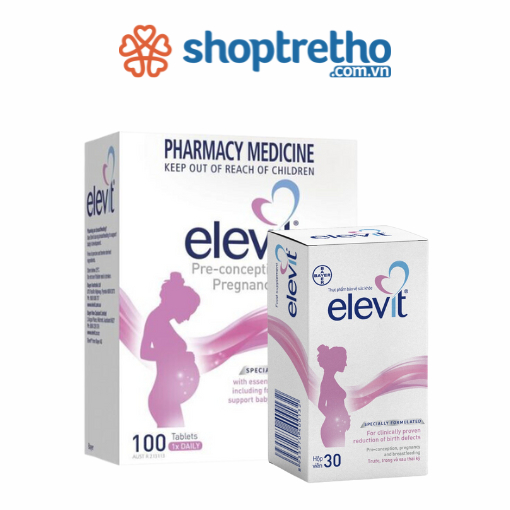 Vitamin tổng hợp Elevit 30 viên, 100 viên Úc bổ sung dưỡng chất hỗ trợ thai kỳ khoẻ mạnh