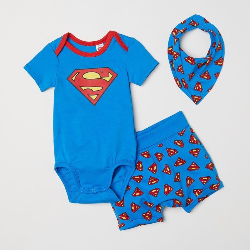 Set body bé trai bé gái cotton organic kèm quần cạp cao và yếm, body chip liền thân cộc tay dài tay bodysuit xuất dư xịn